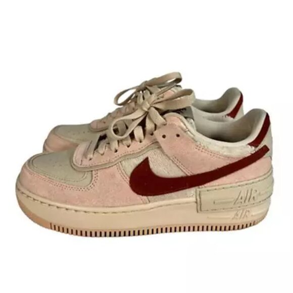 Nike Womens Air Force 1 Shadow Running Shoes Multicolor DZ4705-200 Leather 7M - Picture 5 of 12